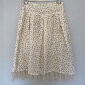 Japanese Floral Cream Skirt